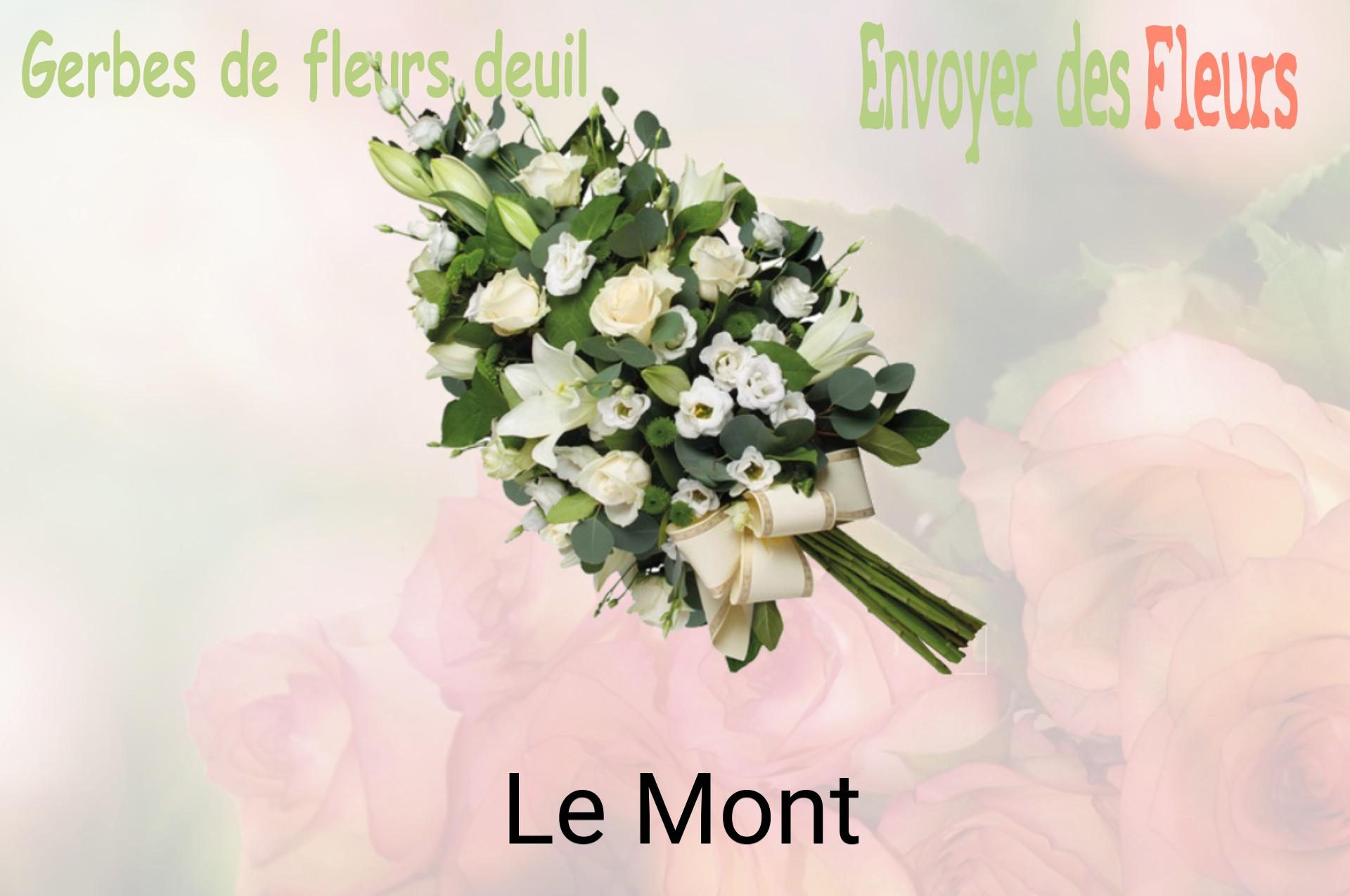 Gerbe de fleurs de deuil livrée à Le Mont